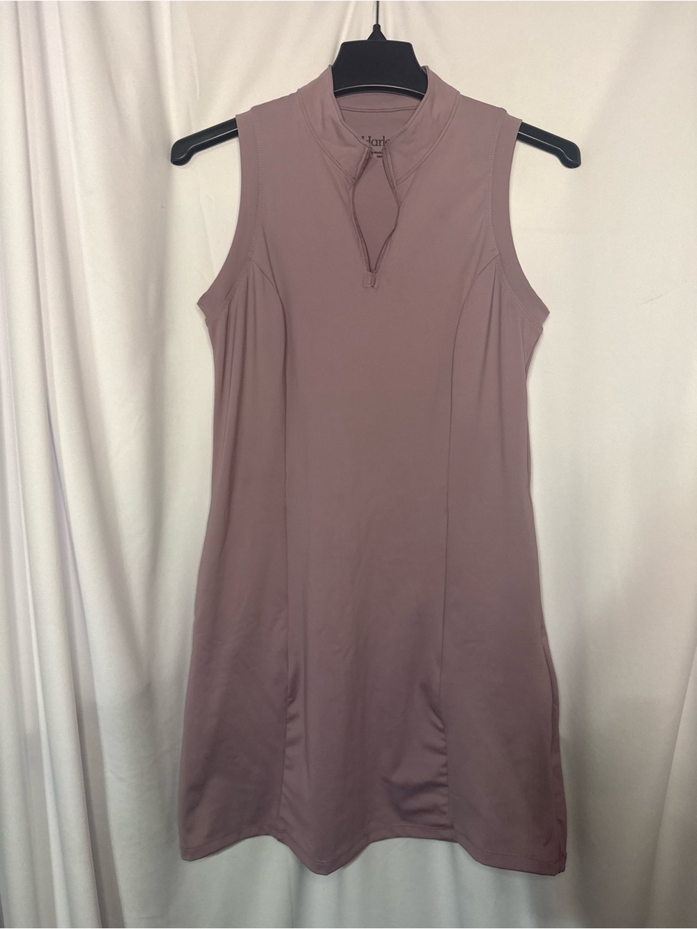 Harlow Sleeveless Mauve Shift Dress with Keyhole